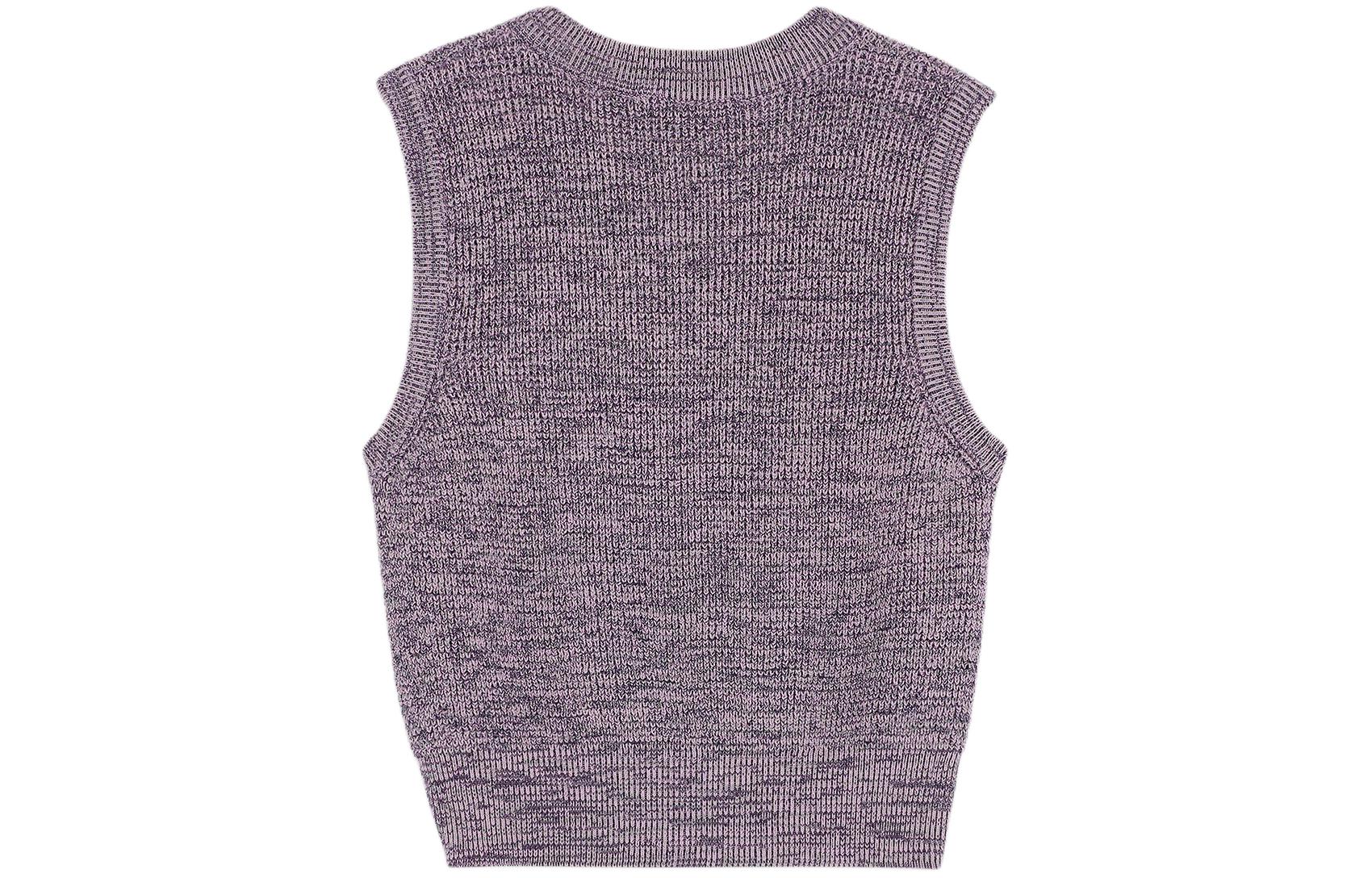 Lookbook (W) 메종 키츠네 SS24 브이넥 패치 크롭 베스트 라일락 믹스 MW00813KT1108-H502