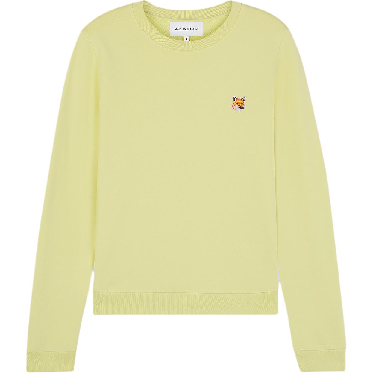 Order (W) Maison Kitsune SS24 經典標誌圓領套頭衫 粉筆黃 LW00302KM0001-P712