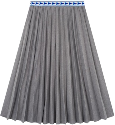 (W) Maison Kitsune x And Wander FW23 動物印花百褶裙 灰色 女裝款 5743282915-P150 Order (W) Maison Kitsune x And Wander FW23 動物印花百褶裙 灰色 女裝款 5743282915-P150