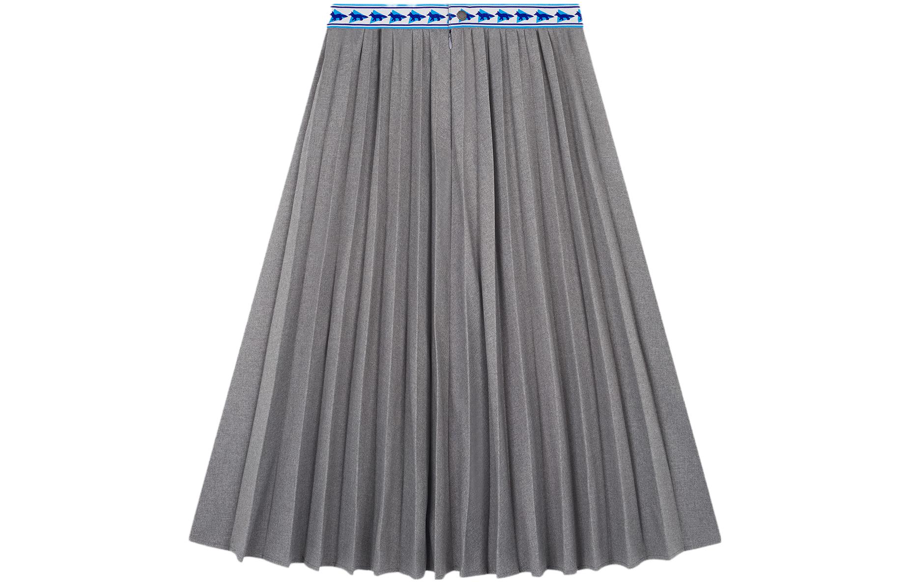 Lookbook (W) Maison Kitsune x And Wander FW23 動物印花百褶裙 灰色 女裝款 5743282915-P150