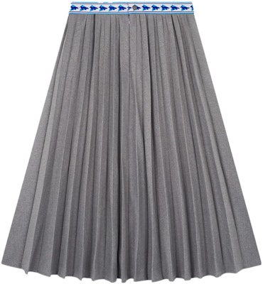 (W) Maison Kitsune x And Wander FW23 動物印花百褶裙 灰色 女裝款 5743282915-P150 Lookbook (W) Maison Kitsune x And Wander FW23 動物印花百褶裙 灰色 女裝款 5743282915-P150