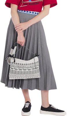 (W) Maison Kitsune x And Wander FW23 動物印花百褶裙 灰色 女裝款 5743282915-P150 Shop (W) Maison Kitsune x And Wander FW23 動物印花百褶裙 灰色 女裝款 5743282915-P150