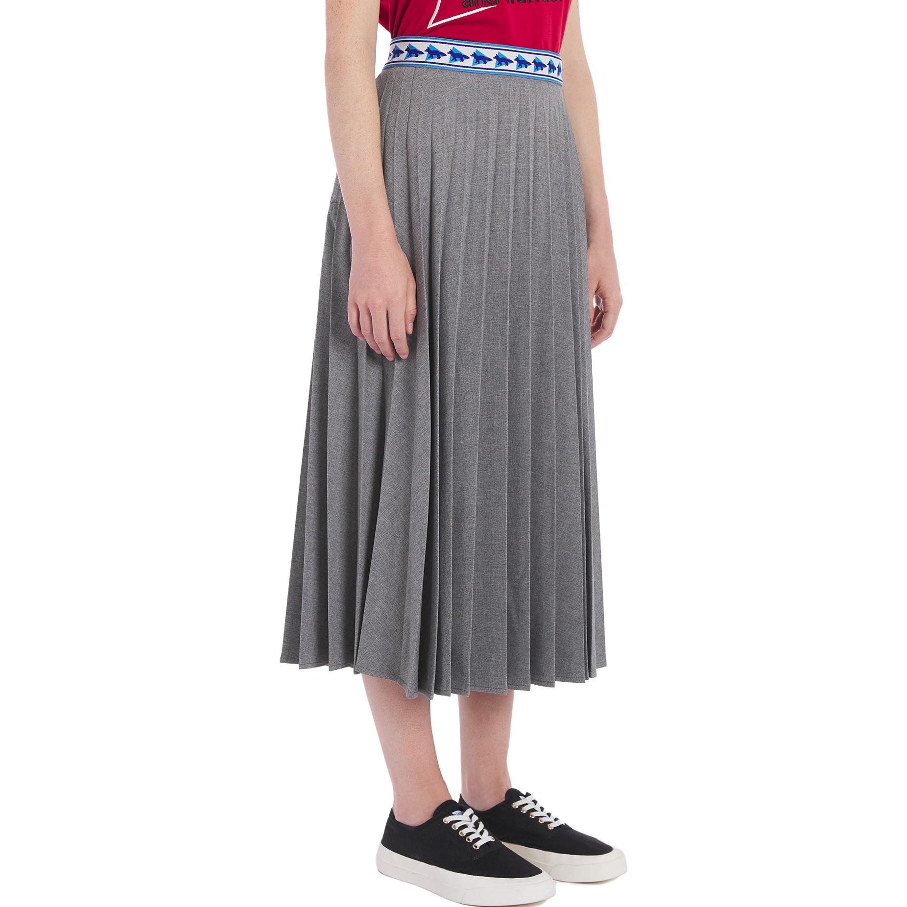 Details for (W) Maison Kitsune x And Wander FW23 動物印花百褶裙 灰色 女裝款 5743282915-P150