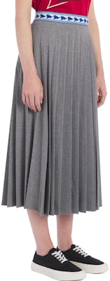 (W) Maison Kitsune x And Wander FW23 動物印花百褶裙 灰色 女裝款 5743282915-P150 Details for (W) Maison Kitsune x And Wander FW23 動物印花百褶裙 灰色 女裝款 5743282915-P150