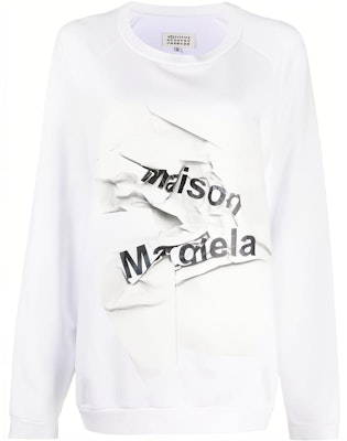 (W) Maison Margiela Sudadera Blanca Cuello Redondo con Logo 3D Impreso S51GU0100S25322-100 Buy (W) Maison Margiela Sudadera Blanca Cuello Redondo con Logo 3D Impreso S51GU0100S25322-100