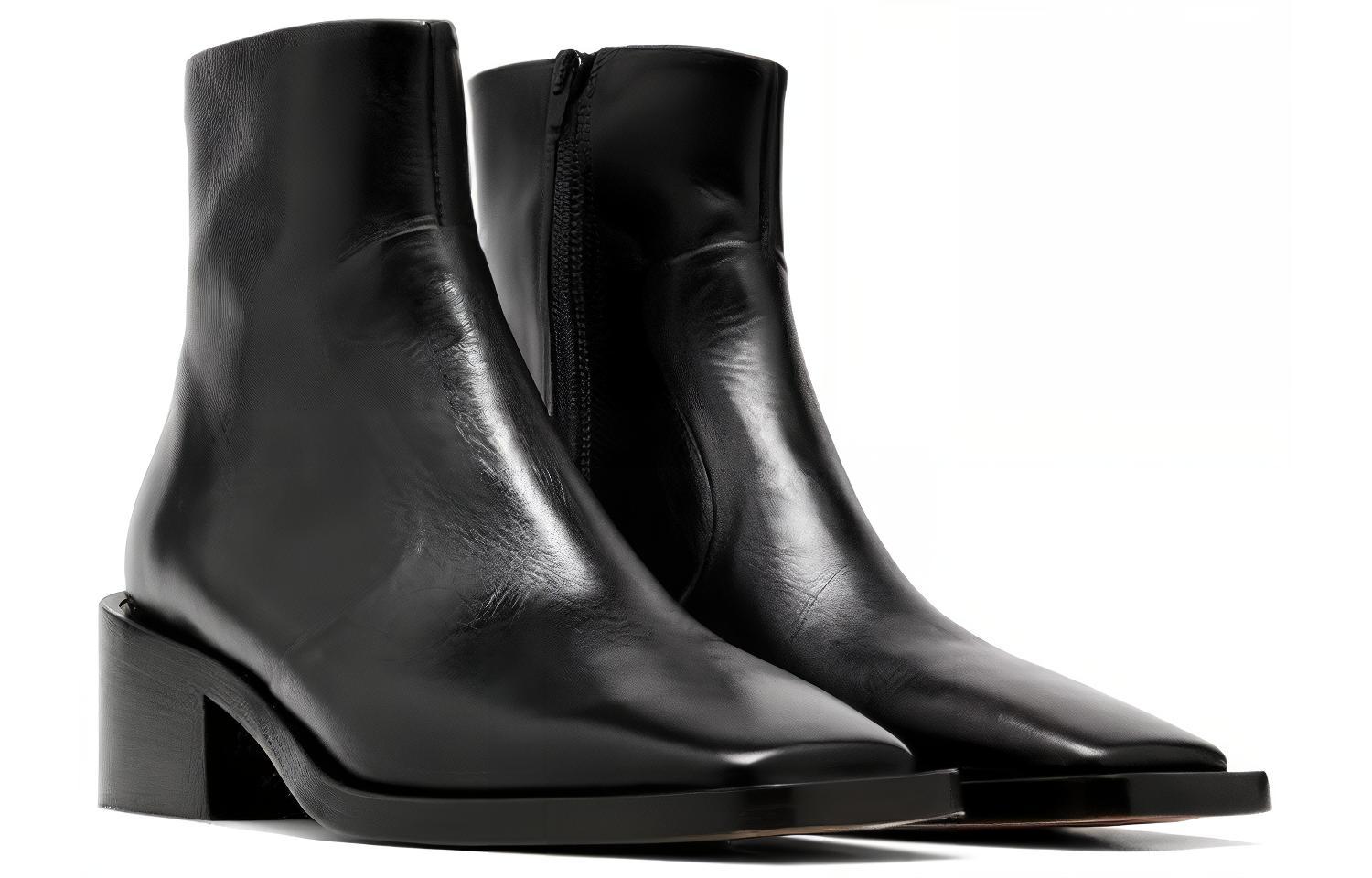 (W) Maison Margiela 6-Heel Ankle Boots 'All Black' 圖 2