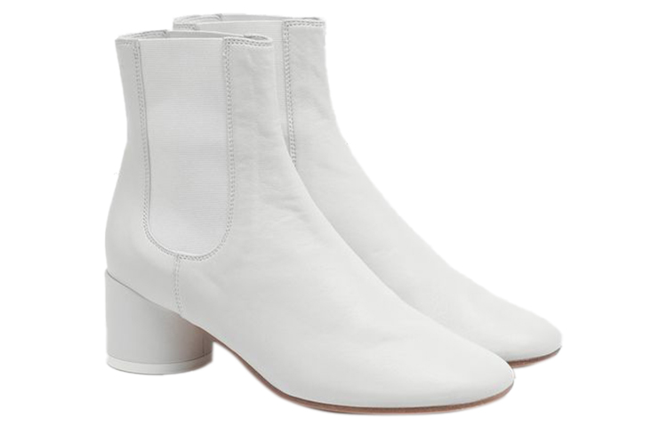 Lookbook (W) Maison Margiela 6厘米高跟白色切尔西皮革短靴 S59WU0104P2809T1004
