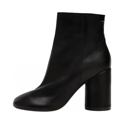 (W) Maison Margiela 6-Heel Leather Ankle Boots 'Black'