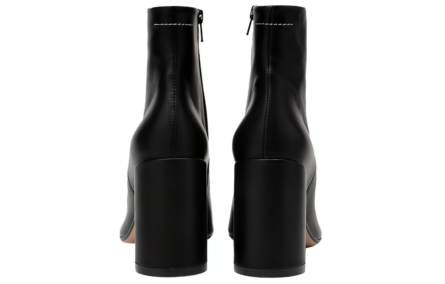 (W) Maison Margiela 6-Heel Leather Ankle Boots 'Black' 圖 4
