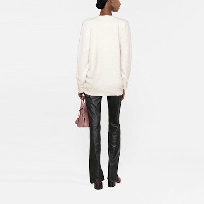 (W) Jersey Beige de Punto con Cuello en V y Mangas Largas Maison Margiela. SI0GP0002S17664101 Shop (W) Jersey Beige de Punto con Cuello en V y Mangas Largas Maison Margiela. SI0GP0002S17664101