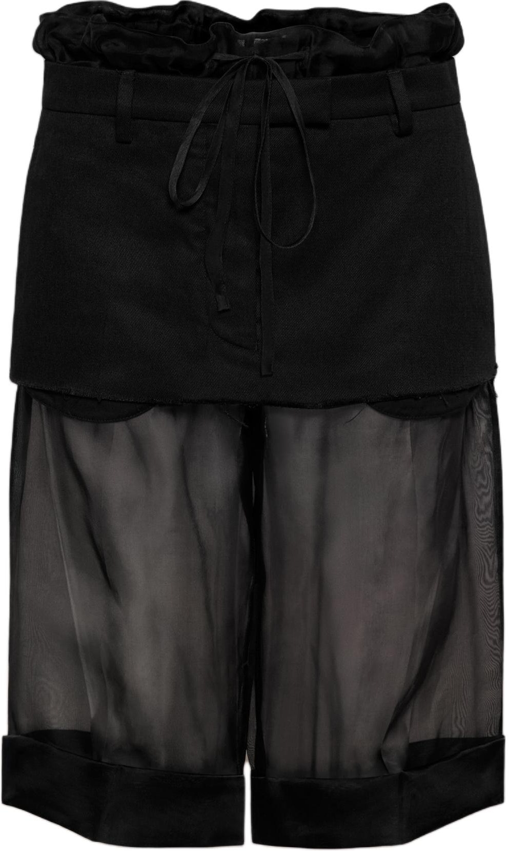 women-maison-margiela-black-layered-raw-hem-casual-shorts-s51-me-0024-mtn-028900