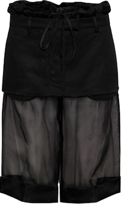 (W) Maison Margiela 黑色層次感毛邊休閒短褲 S51ME0024MTN028900 Buy (W) Maison Margiela 黑色層次感毛邊休閒短褲 S51ME0024MTN028900