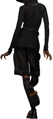 (W) Maison Margiela 黑色層次感毛邊休閒短褲 S51ME0024MTN028900 Shop (W) Maison Margiela 黑色層次感毛邊休閒短褲 S51ME0024MTN028900