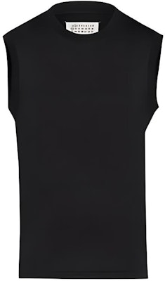 (W) Maison Margiela Kaos Tanpa Lengan Hitam Merah Muda Letter Print Crewneck S51GC0528S24575965 Lookbook (W) Maison Margiela Kaos Tanpa Lengan Hitam Merah Muda Letter Print Crewneck S51GC0528S24575965