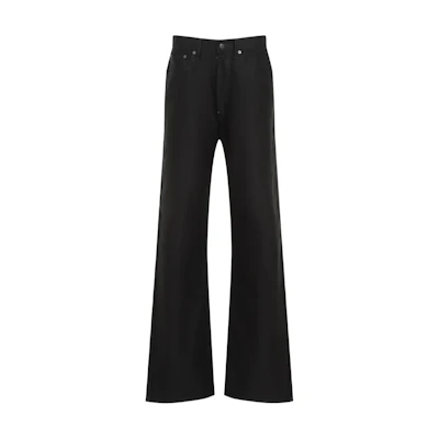 (Women) Maison Margiela Black Wide-Leg Denim Zipper Jeans S29LA0100M35096900
