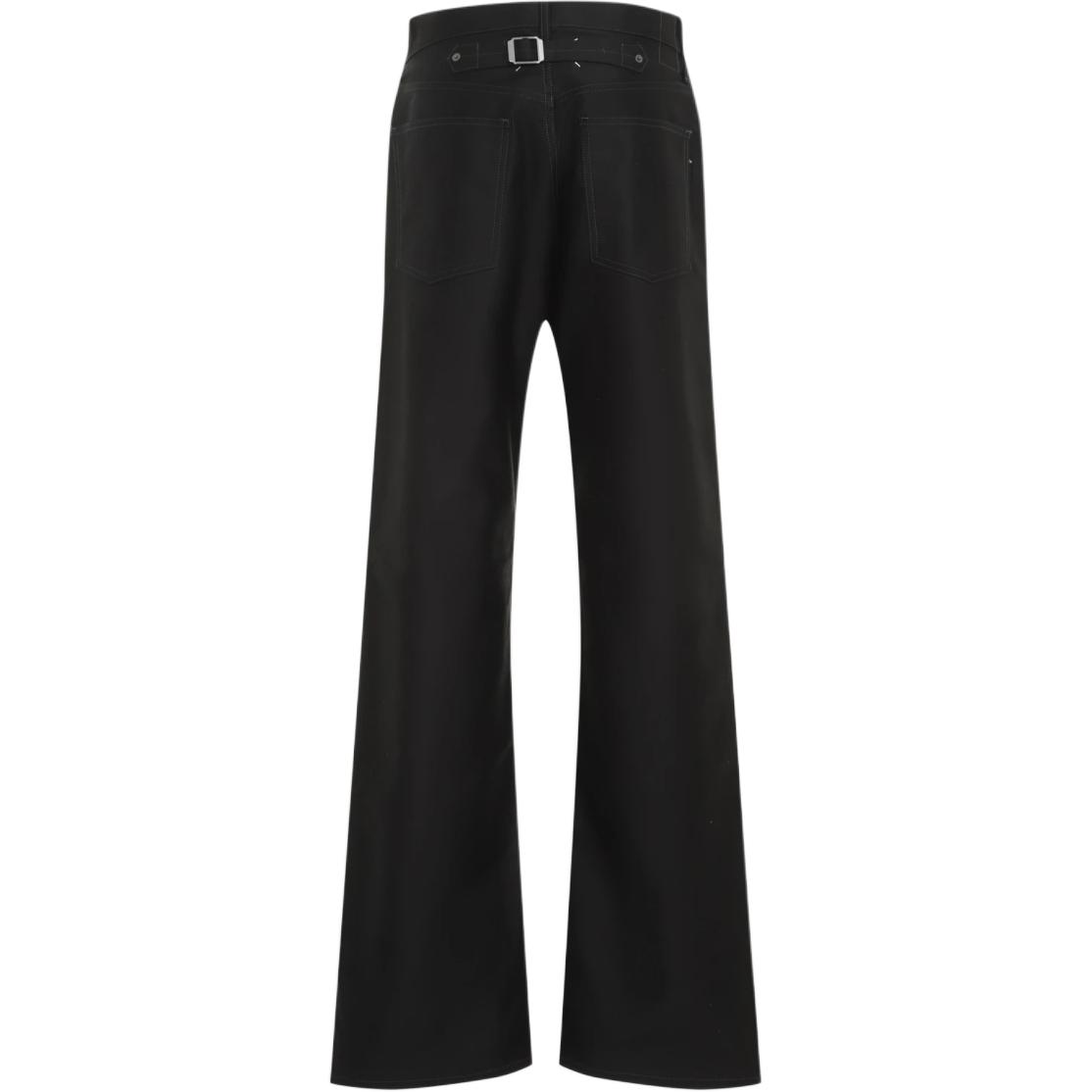 Lookbook (W) メゾンマルジェラ ブラック ワイドレッグ デニム ジッパージーンズ S29LA0100M35096900