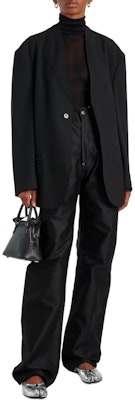 (W) メゾンマルジェラ ブラック ワイドレッグ デニム ジッパージーンズ S29LA0100M35096900 Shop (W) メゾンマルジェラ ブラック ワイドレッグ デニム ジッパージーンズ S29LA0100M35096900