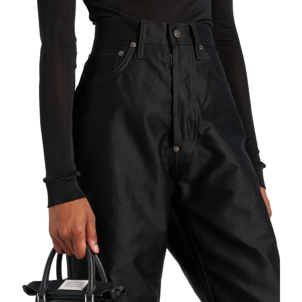 Details for (W) メゾンマルジェラ ブラック ワイドレッグ デニム ジッパージーンズ S29LA0100M35096900