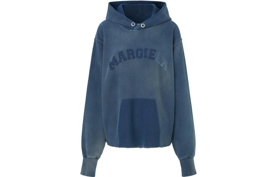 Order (W) Maison Margiela Hoodie Biru Katun dengan Cetak Logo. JVM1660024359472