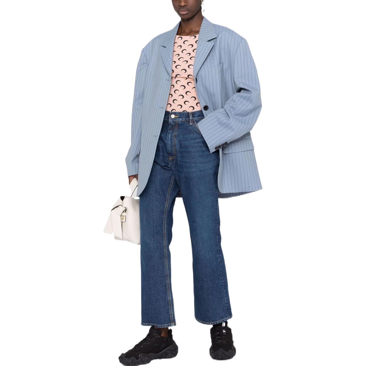 Lookbook (W) Maison Margiela Jeans Azul de Tiro Alto Acampanados al Tobillo S51LA0158S30561-983