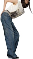 Details for (Women) Maison Margiela Colorblock Zipper Straight-Leg Jeans Blue S51LA0171S30876961