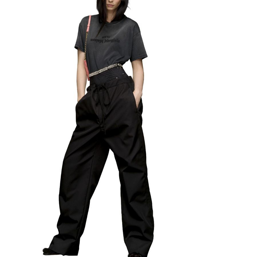 Shop (W) Camiseta Maison Margiela Gris Logo Oversize Cuello Redondo SS24. S51GC0526S20079970