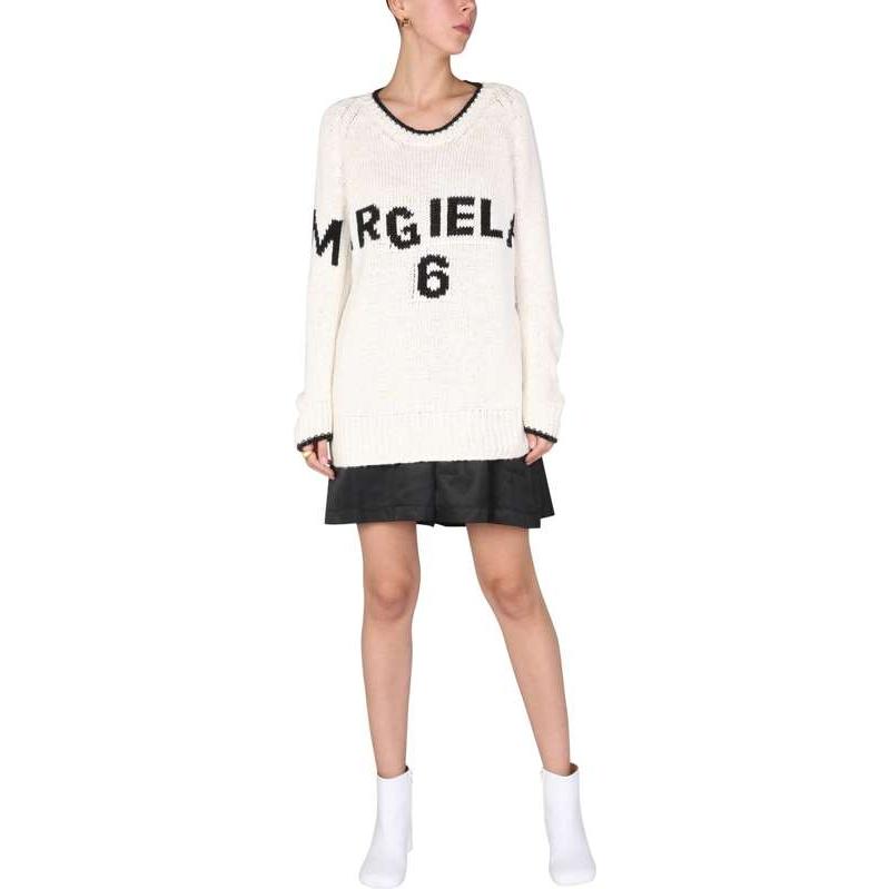 Shop (W) Maison Margiela Celana Pendek High-Waist Loose Fit Hitam S52MU0077-S53984-900