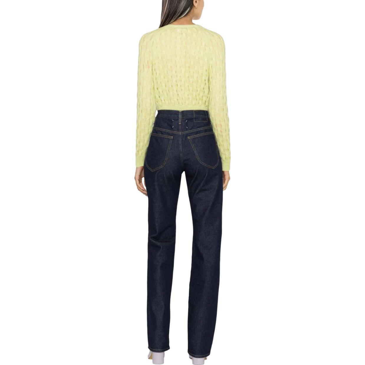 Shop (W) Jeans Azul de Talle Alto y Pierna Recta Maison Margiela S29LA0096S30854-470