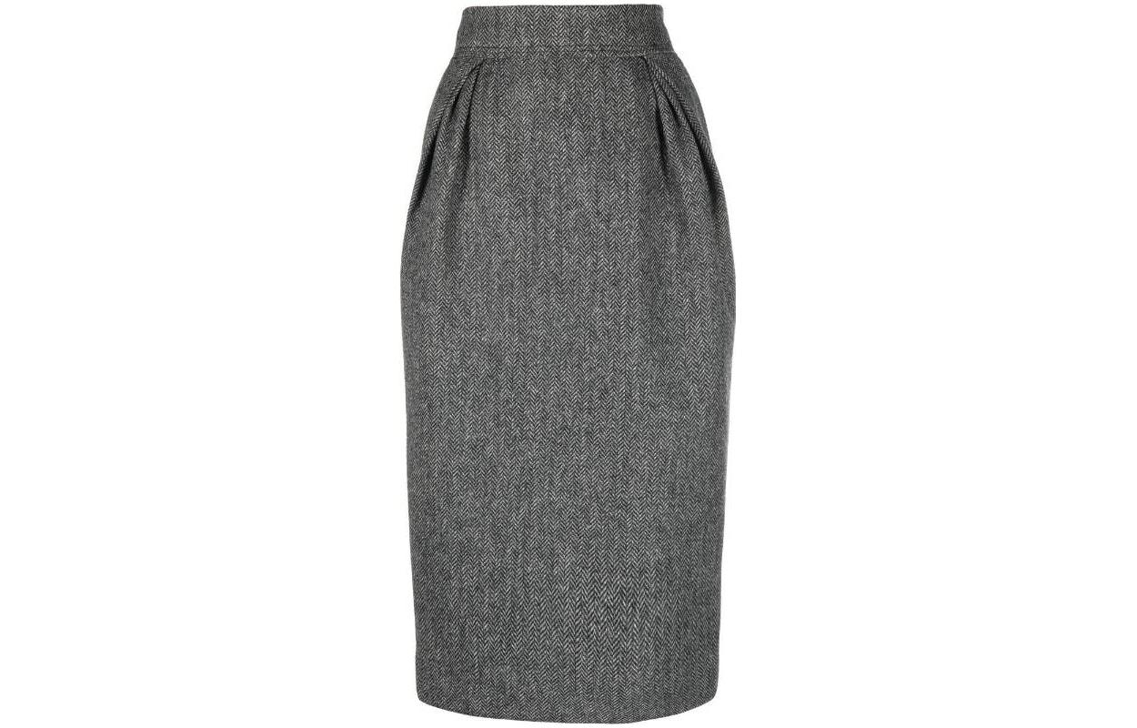 (Women) Maison Margiela  High-Waisted Midi Casual Skirt S51MA0484S54246-001F