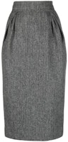 (Women) Maison Margiela High-Waisted Midi Casual Skirt S51MA0484S54246-001F (Women) Maison Margiela High-Waisted Midi Casual Skirt S51MA0484S54246-001F
