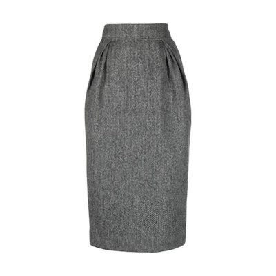 (Women) Maison Margiela High-Waisted Midi Casual Skirt S51MA0484S54246-001F
