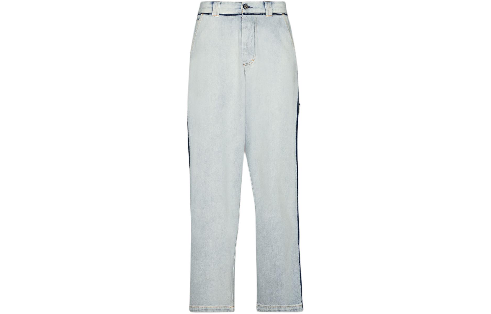 (Women) Maison Margiela  Light Blue Straight-Leg Mid-Rise Jeans. S51LA0174S30870-965