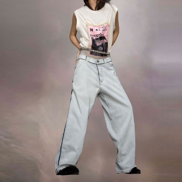 (Women) Maison Margiela  Light Blue Straight-Leg Mid-Rise Jeans. S51LA0174S30870-965 圖 3