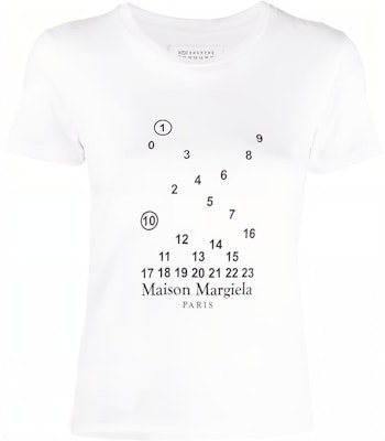(W) Maison Margiela Kaos Logo Grafik Putih FW22 Lengan Pendek Kasual Tee S51GC0517S22816100 Buy (W) Maison Margiela Kaos Logo Grafik Putih FW22 Lengan Pendek Kasual Tee S51GC0517S22816100