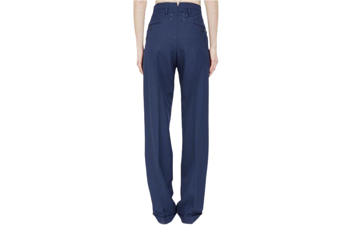 Lookbook (W) Maison Margiela Celana Panjang Longgar Kasual Biru Navy Stitch Solid. S51KA0521S53220510
