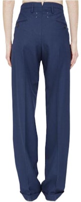 (W) Maison Margiela Celana Panjang Longgar Kasual Biru Navy Stitch Solid. S51KA0521S53220510 Lookbook (W) Maison Margiela Celana Panjang Longgar Kasual Biru Navy Stitch Solid. S51KA0521S53220510