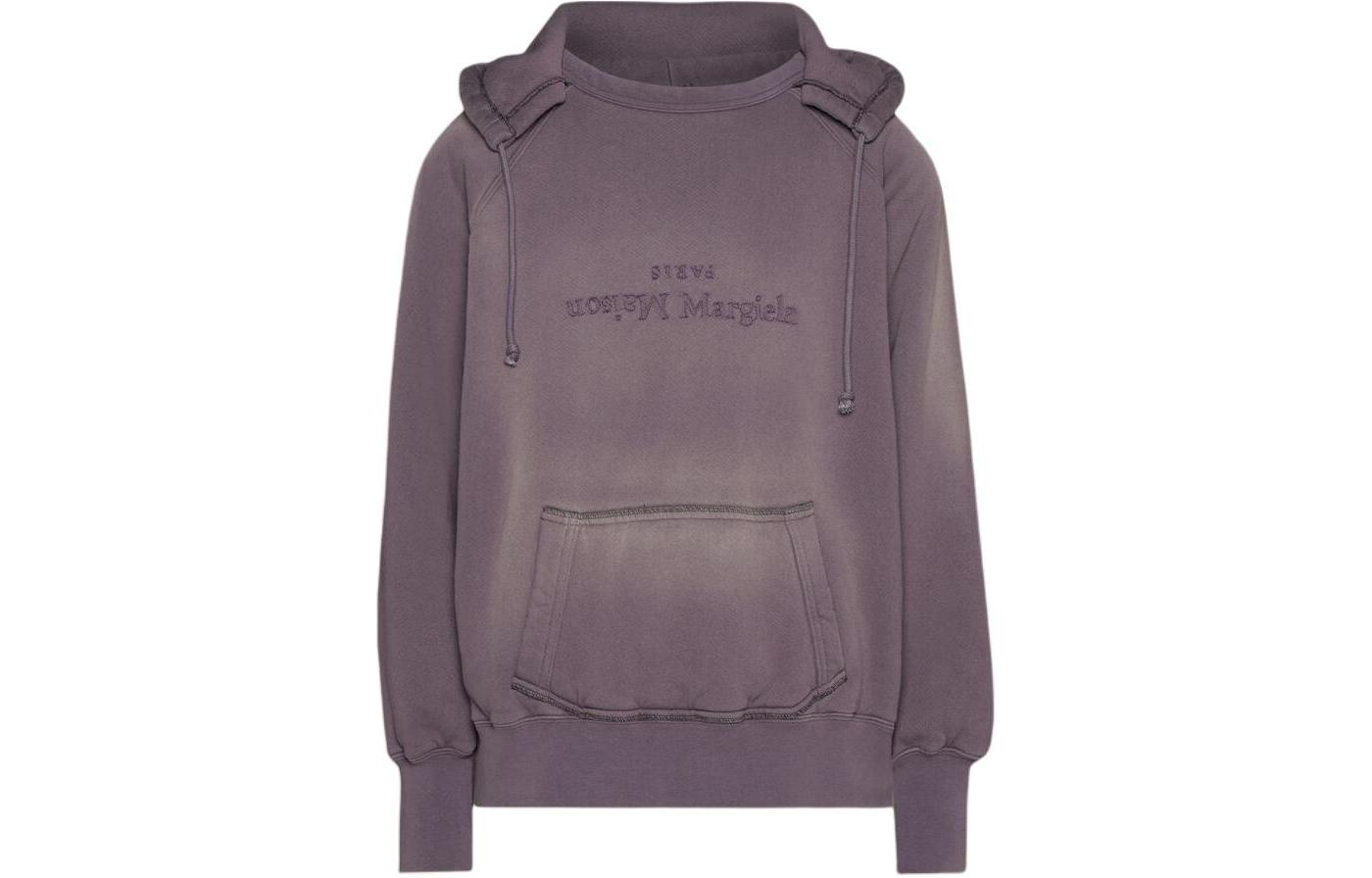 (Women) Maison Margiela  Purple Reverse Logo Hoodie Sweatshirt Loose Fit. S51GU0128STJ401962