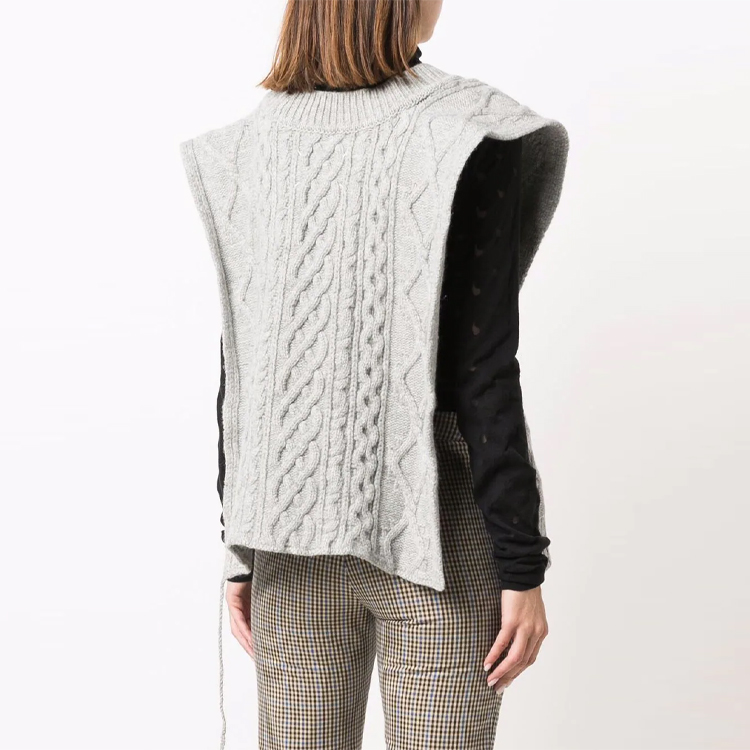 Purchase (W) Maison Margiela 灰色粗线针织马甲 S51TH0085S17843857M