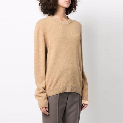 (W) Maison Margiela SS22 Sweater Wol Khaki Cashmere Pullover. S31HA0836S17907153F Purchase (W) Maison Margiela SS22 Sweater Wol Khaki Cashmere Pullover. S31HA0836S17907153F