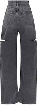 (W) Maison Margiela Vaqueros Negros Anchos Rasgados de Tiro Medio. S51LA0051S30743-965 Lookbook (W) Maison Margiela Vaqueros Negros Anchos Rasgados de Tiro Medio. S51LA0051S30743-965