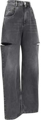 (W) Maison Margiela Vaqueros Negros Anchos Rasgados de Tiro Medio. S51LA0051S30743-965 Shop (W) Maison Margiela Vaqueros Negros Anchos Rasgados de Tiro Medio. S51LA0051S30743-965