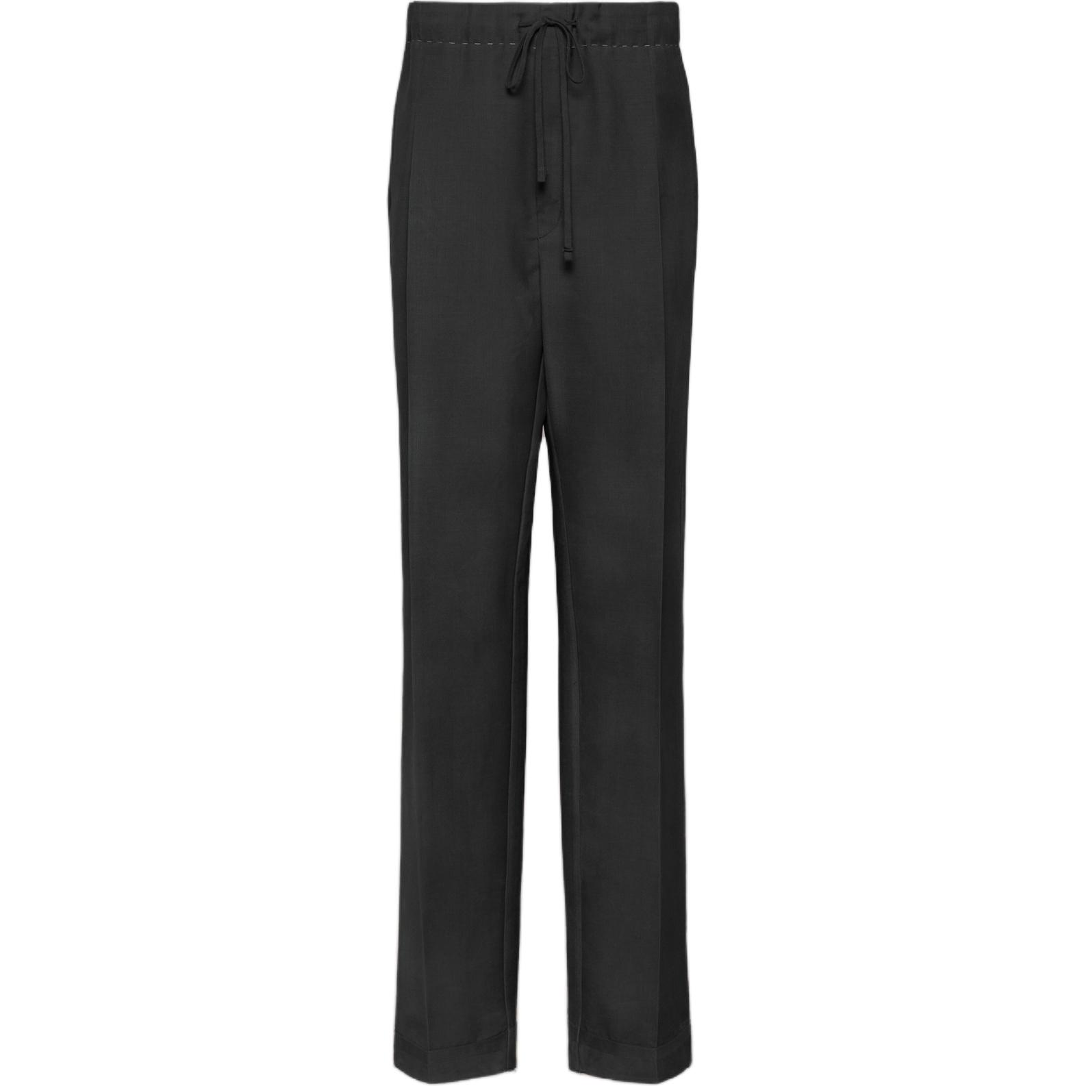 (Women) Maison Margiela  Washed Wide-Leg Drawstring Casual Pants Dark Gray S51KA0572M35141859