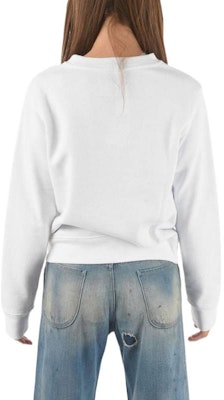 (W) Maison Margiela White Letter Print Crewneck Pullover Sweatshirt Putih. S29GU0066S25403-100 Shop (W) Maison Margiela White Letter Print Crewneck Pullover Sweatshirt Putih. S29GU0066S25403-100