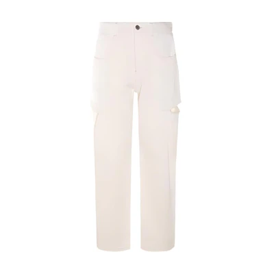 (Women) Maison Margiela White Loose-Fit Straight-Leg Zipper Jeans. S51LA0106S47399099