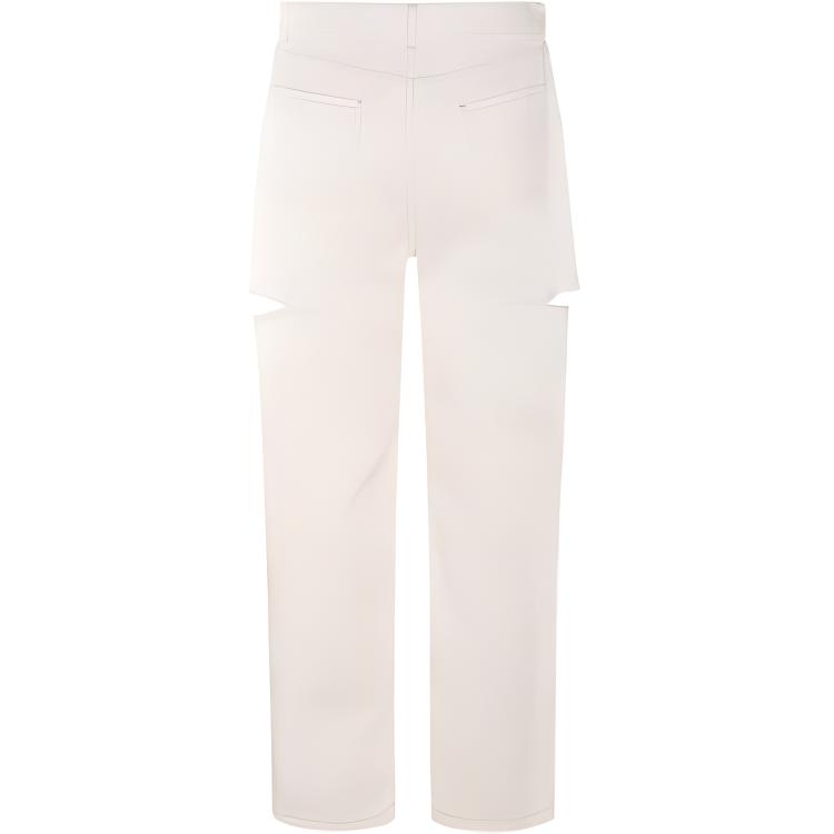 Lookbook (W) メゾンマルジェラ ホワイト ルーズフィット ストレートジップジーンズ S51LA0106S47399099