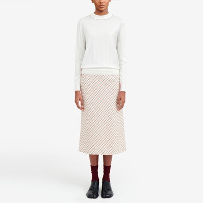 (W) Maison Margiela Suéter de Lana Blanco FW21 S51HA1148S17814103F Lookbook (W) Maison Margiela Suéter de Lana Blanco FW21 S51HA1148S17814103F