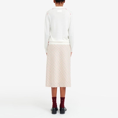 (W) Maison Margiela Suéter de Lana Blanco FW21 S51HA1148S17814103F Shop (W) Maison Margiela Suéter de Lana Blanco FW21 S51HA1148S17814103F