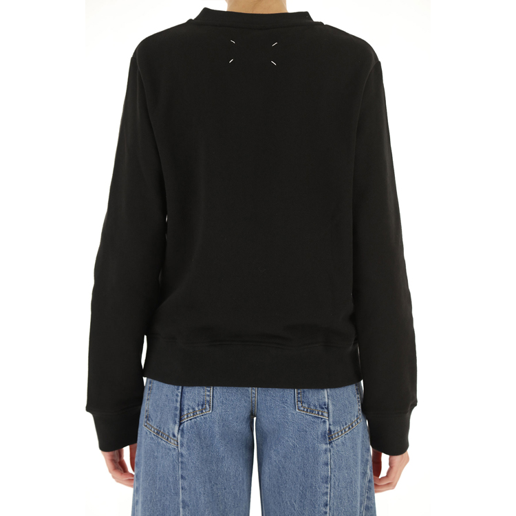 Purchase (W) Maison Margiela Abstract Print Crewneck Sweatshirt Hitam S29GU0069S25403900