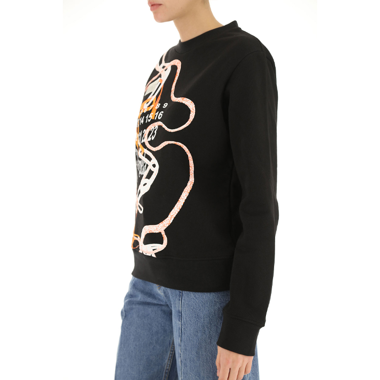 Details for (W) Maison Margiela Abstract Print Crewneck Sweatshirt Hitam S29GU0069S25403900