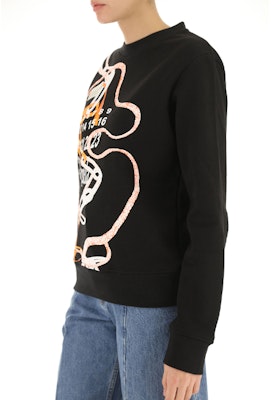 (W) Maison Margiela Abstract Print Crewneck Sweatshirt Hitam S29GU0069S25403900 Details for (W) Maison Margiela Abstract Print Crewneck Sweatshirt Hitam S29GU0069S25403900